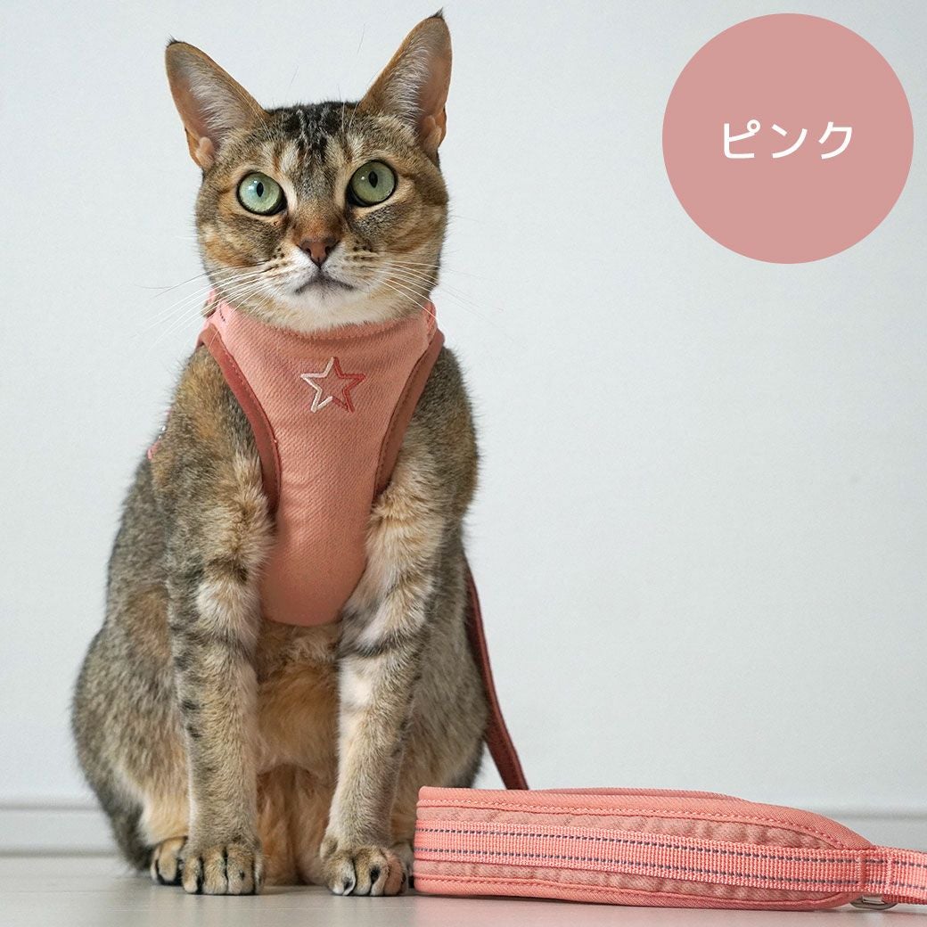 iCat SHIELD COAT 猫用コンフォートハーネス リード付き スター 撥水