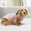 ミニチュアダックス3.8kg(首27/胴38/丈31cm)のクムちゃんはピンクのDSを着用