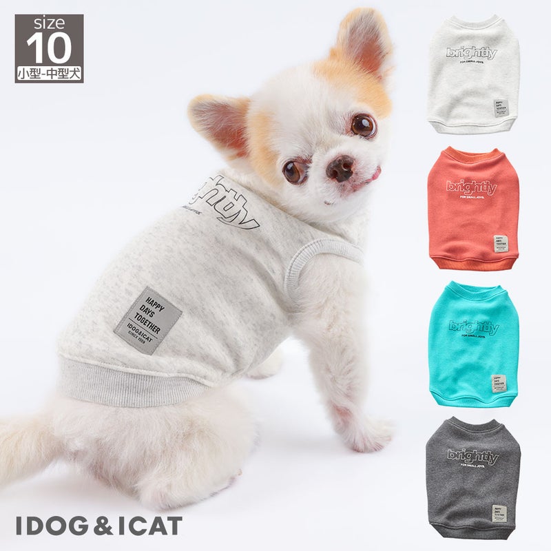 iDog裏起毛バックプリントタンクアイドッグ