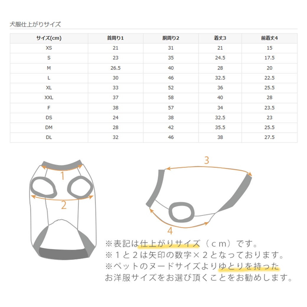 サイズ表