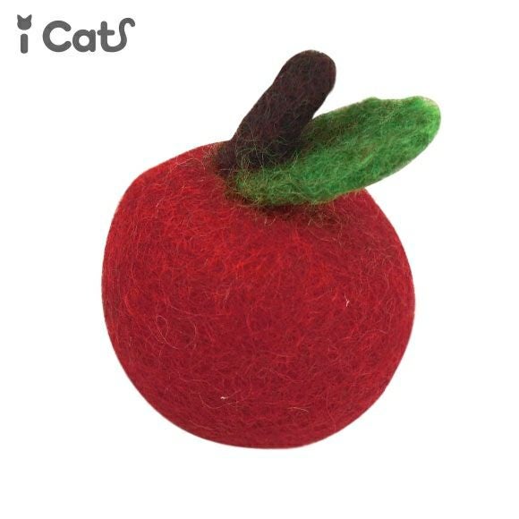 iDog＆iCat本店】iCaTOY コロコロフェルトTOY りんご -犬猫ペット用品