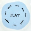 【 犬 猫 フードボウル 】IDOG&ICAT オリジナル ドゥーエッグフードボウル浅皿 猫とみずたまり