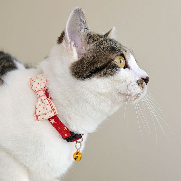 希少‼️ハローキティ 犬猫用 首輪 新品未使用 フリーサイズカラー iDog＆iCat本店】iCat キティカラー ランダムスター×スターリボン-犬猫