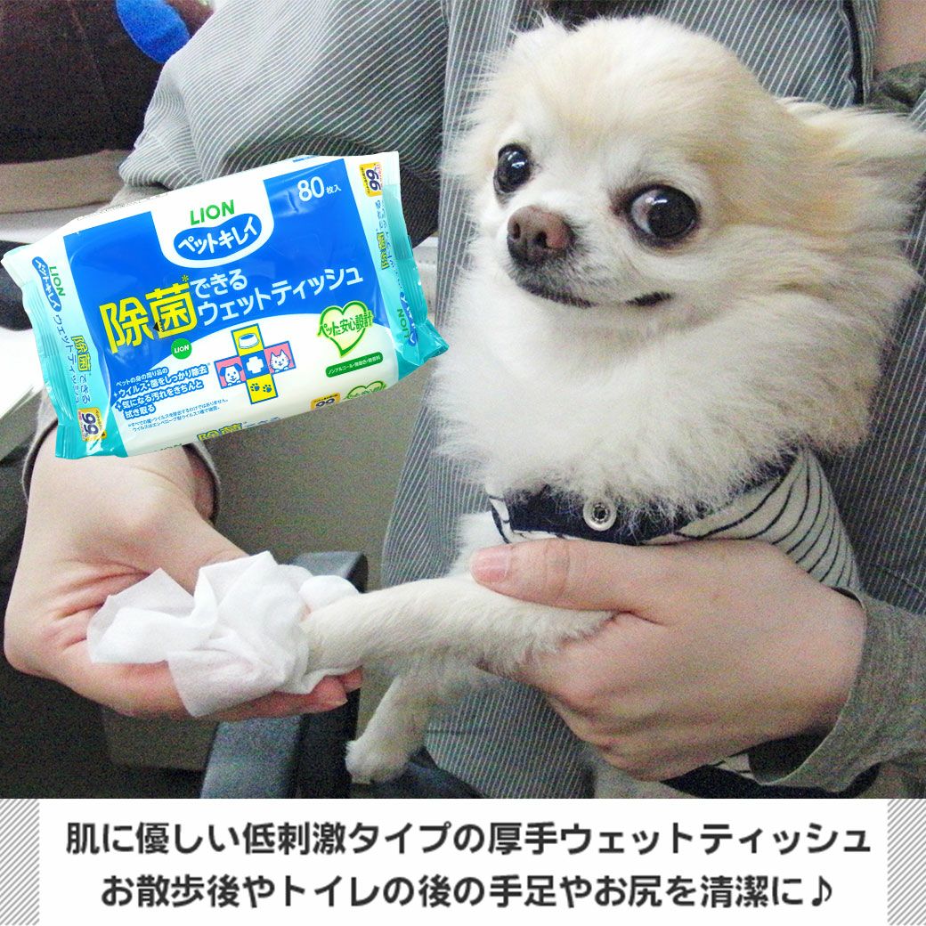 iDog＆iCat本店】ライオン LION ペットキレイ 除菌できるウェット