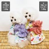 トイプー1.2kg(首15/胴26/丈19cm)のマユリちゃん(左)はアサガオのXSを着用、トイプー1.9kg(首17/胴29/丈22cm)のメリナちゃん(右)はフルーツのSを着用
