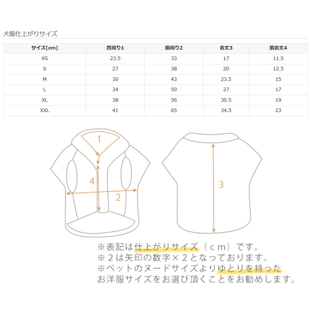 サイズ表
