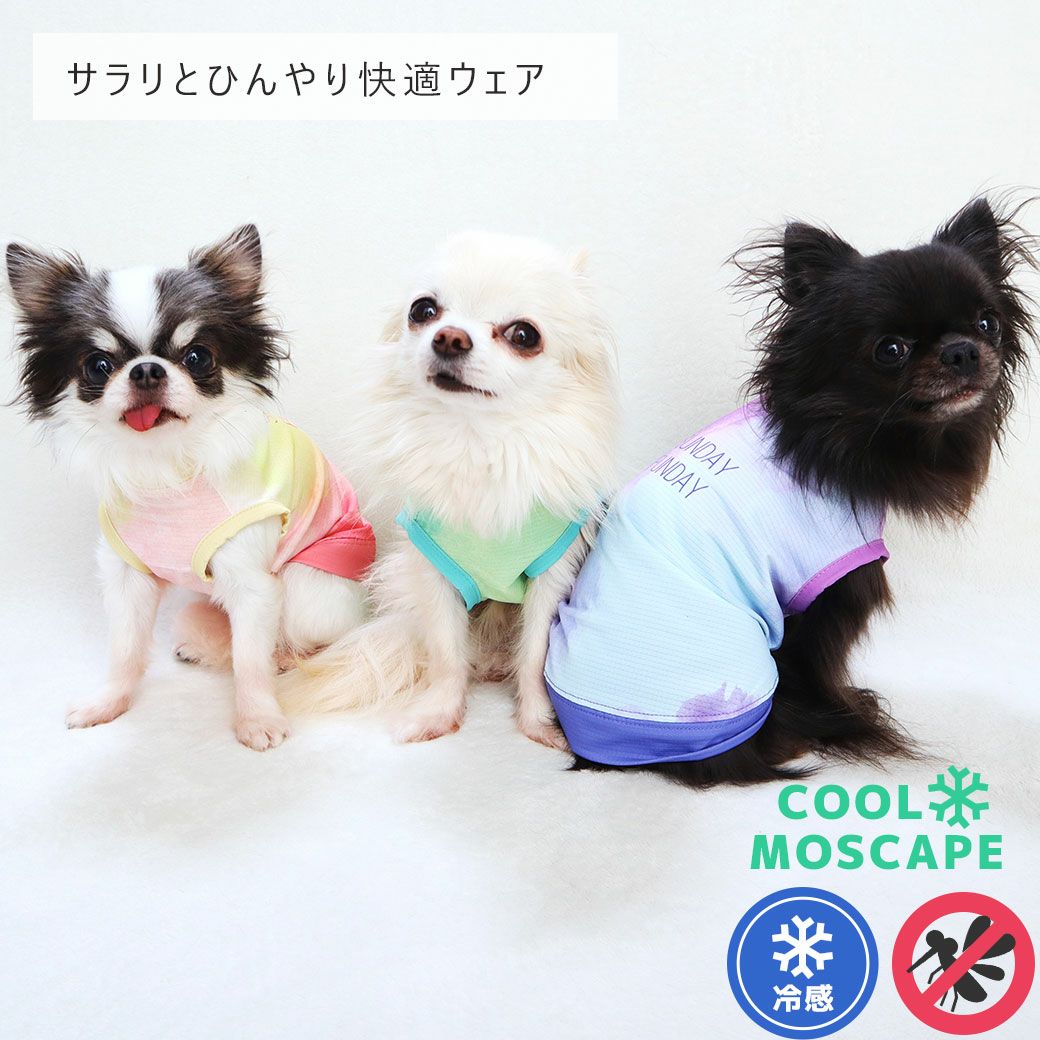 iDog COOL+MOSCAPE プリントタンク 接触冷感 防蚊 アイドッグ-犬猫用品