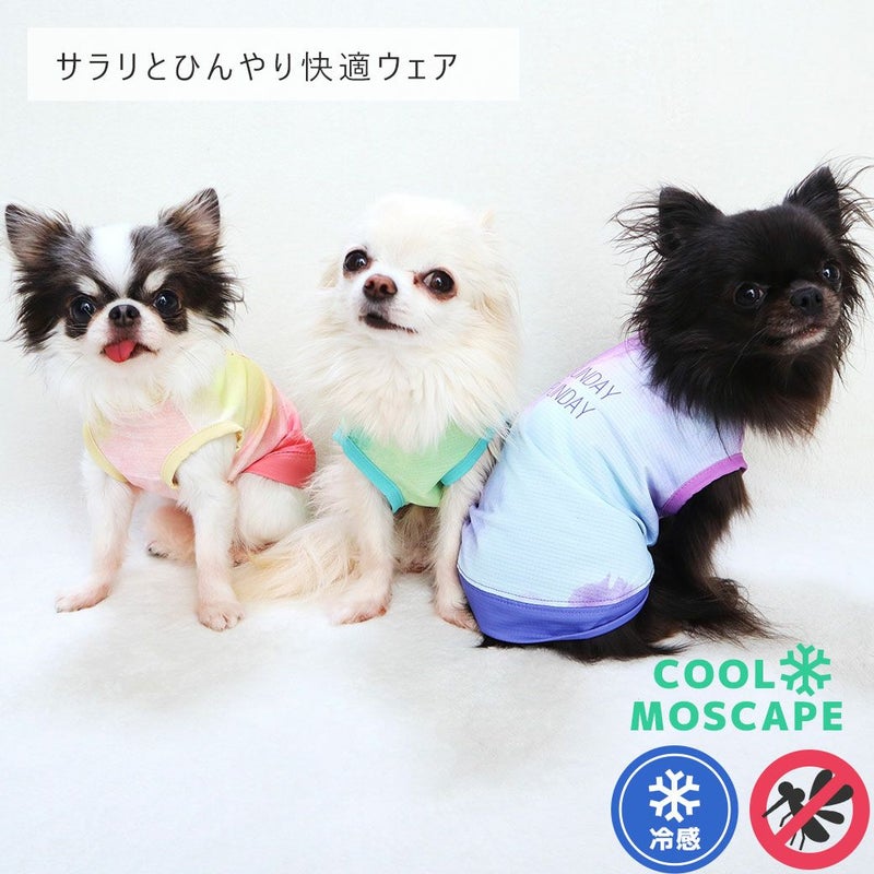 iDog COOL+MOSCAPE プリントタンク 接触冷感 防蚊 アイドッグ-犬猫用品 