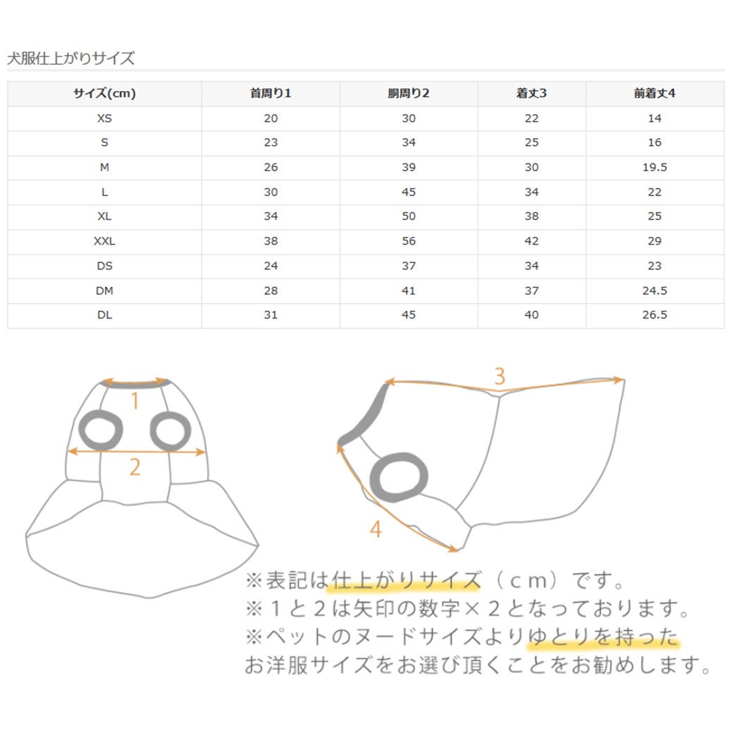 サイズ表