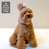 トイプードル4.5kg(首26/胴40.5/丈30cm)の里梨衣ちゃんはピンクベージュのMを着用