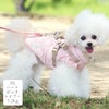トイプー1.2kg(首15/胴26/丈19cm)のマユリちゃんはハートピンクのXSを着用