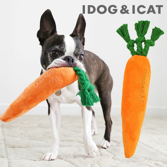 IDOG&ICAT ケリケリにんじん カシャカシャ入り-犬猫ペット用品通販