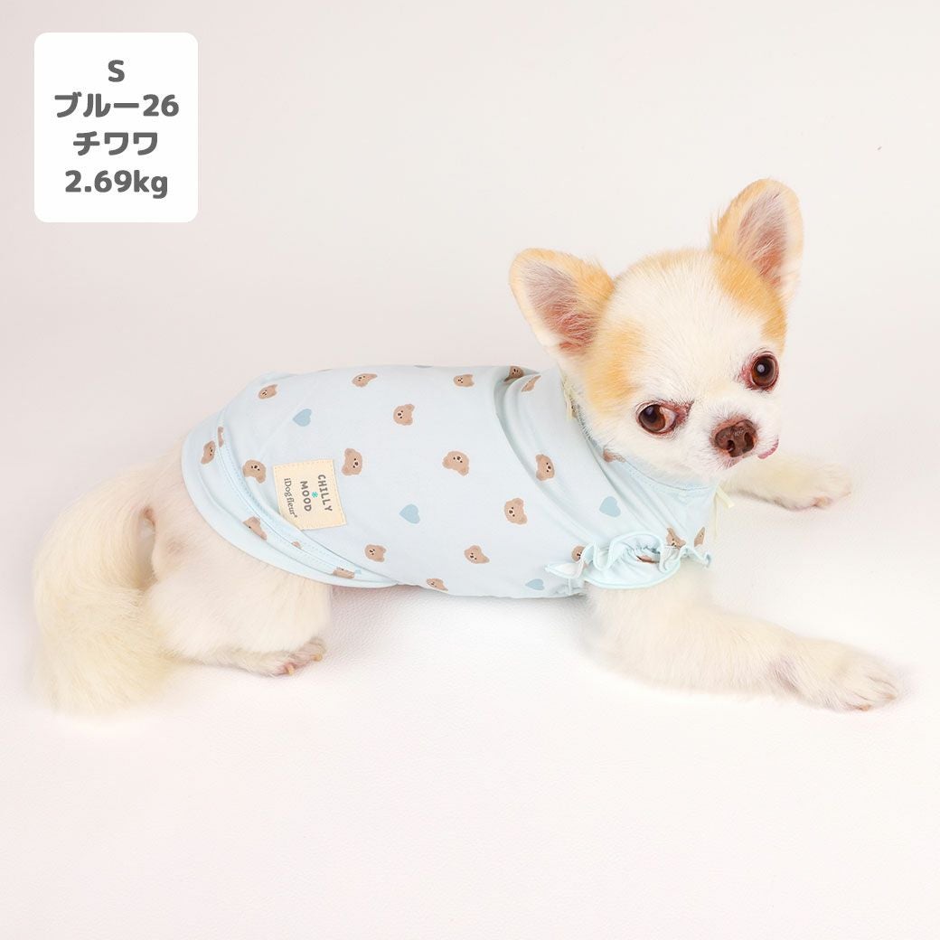 iDog fleur COOL Chill+MOSCAPE くまさんフリルタンク 接触冷感 防蚊 ア