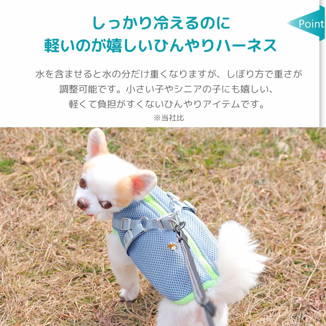 しっかり冷えるのに軽いのが嬉しいひんやりハーネス