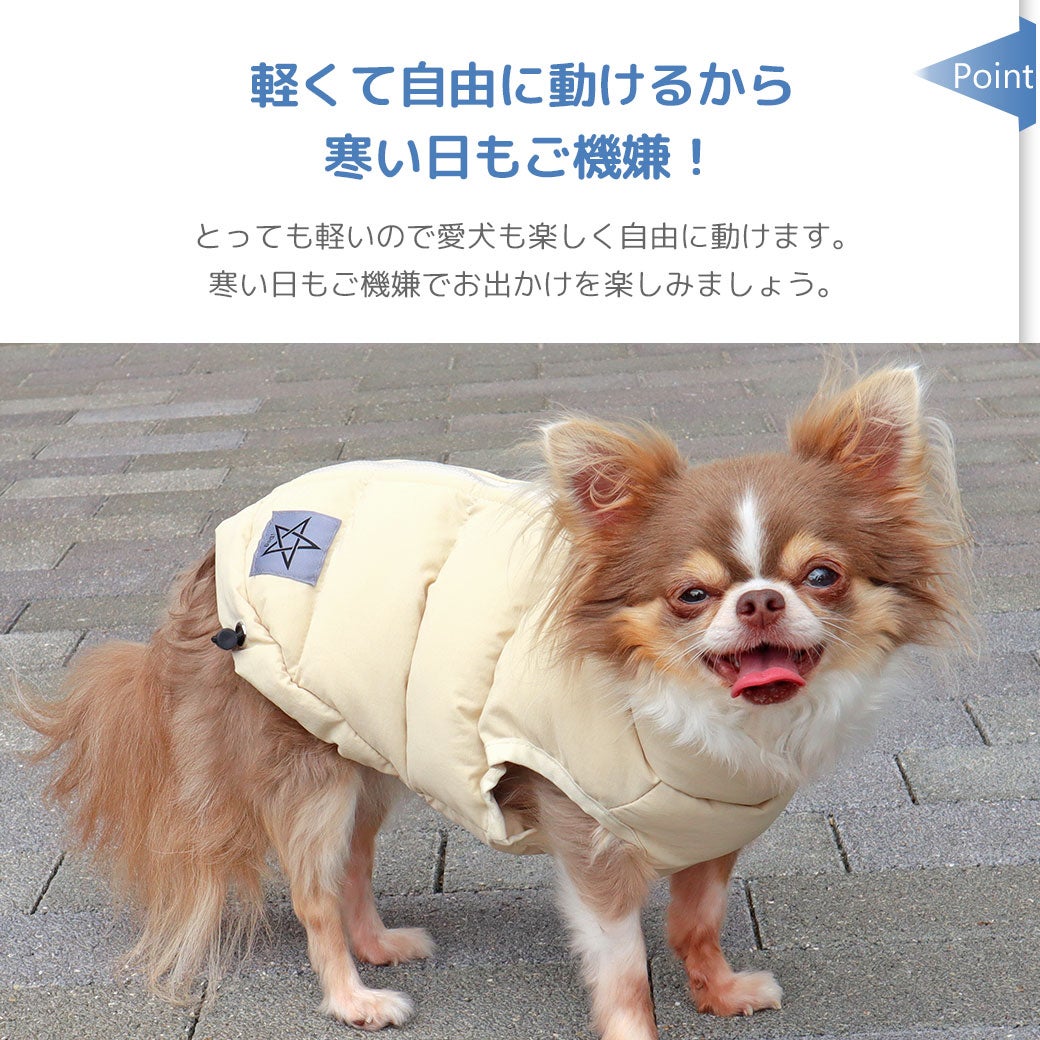 軽くて自由に動けるから寒い日もご機嫌！