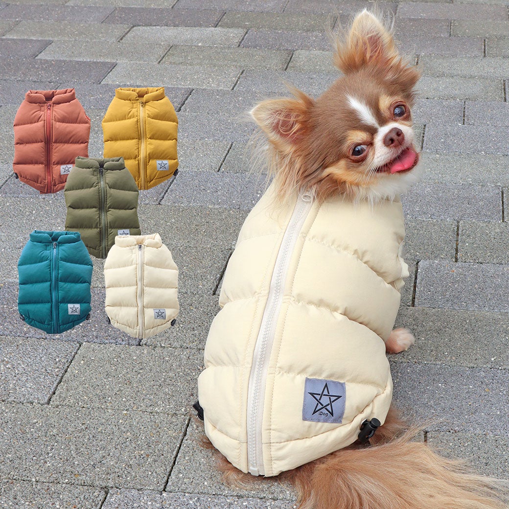 iDog 背中開き人工羽毛ダウン 撥水 防汚 SHIELD COAT アイドッグ-犬猫