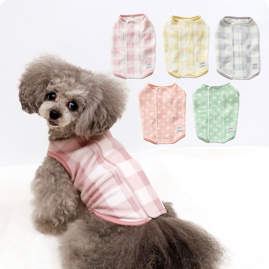 iDog UNAGE ウェルネスウェア 背中開き裏起毛タンク アイドッグ-犬猫