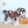 ミニチュアシュナウザー4.9kg(首23/胴40/丈30cm)のあろあちゃんはくまブラウンのMを着用