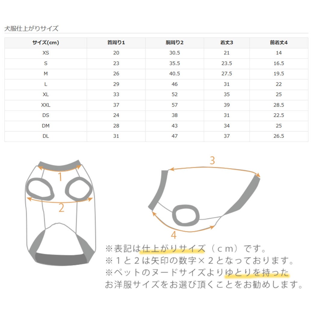 サイズ表
