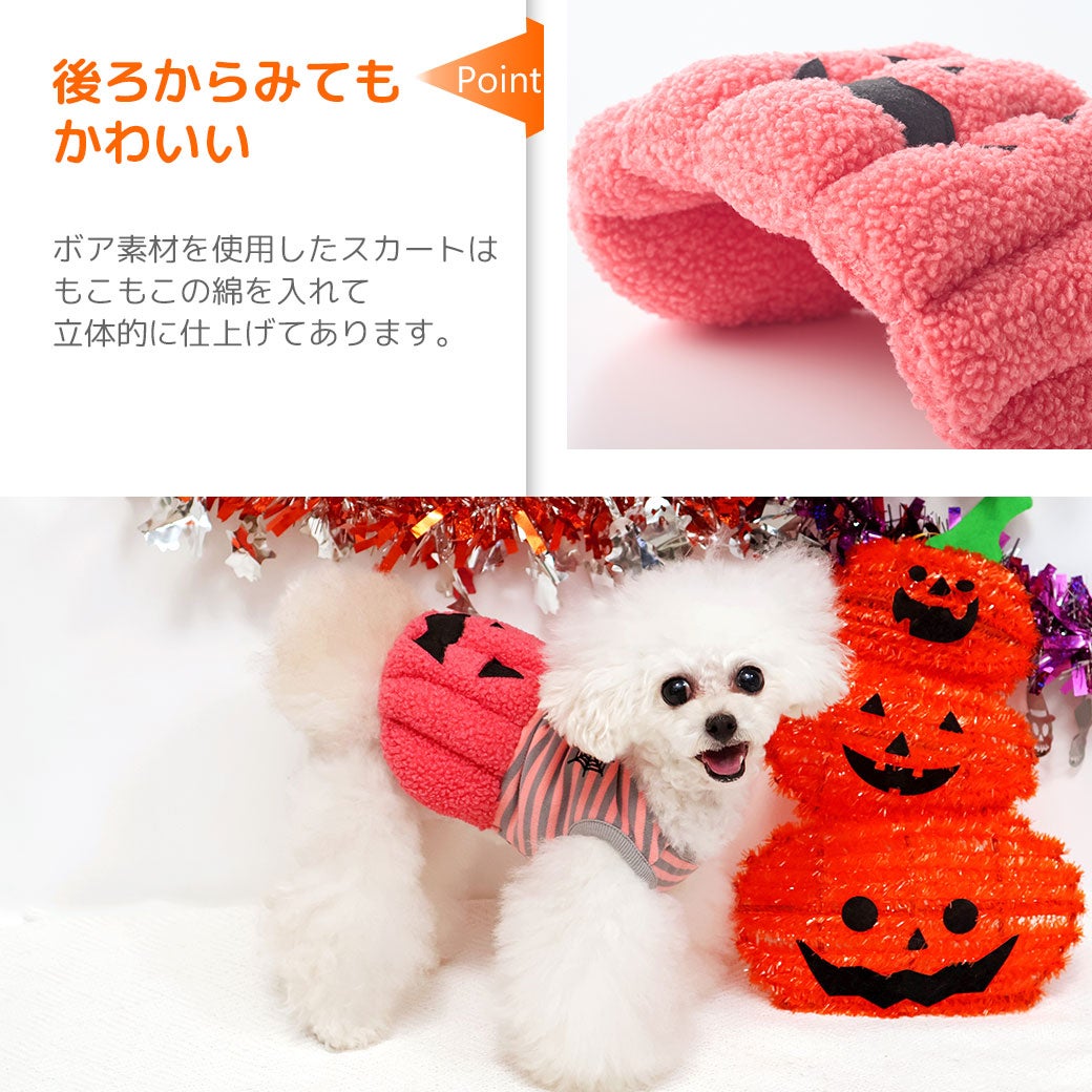 後ろからみてもかわいいボリュームパンプキンスカート