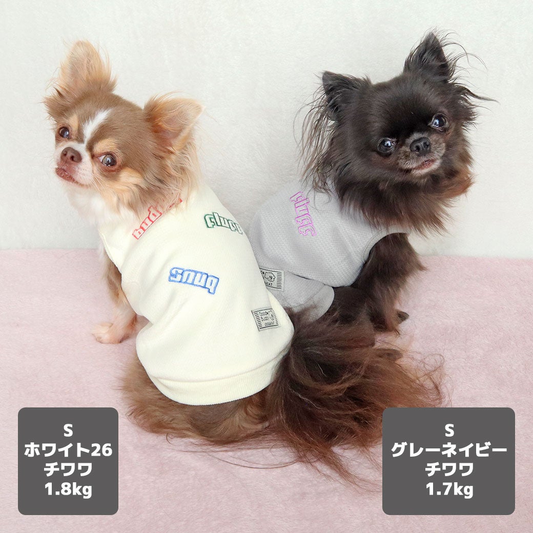 iDogストレッチ裏起毛ロゴタンクアイドッグ