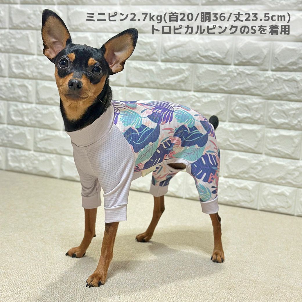 iDog COOL+MOSCAPE アーバントロピカルカバーオール 接触冷感 防蚊
