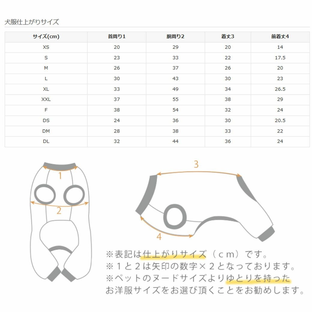 サイズ表