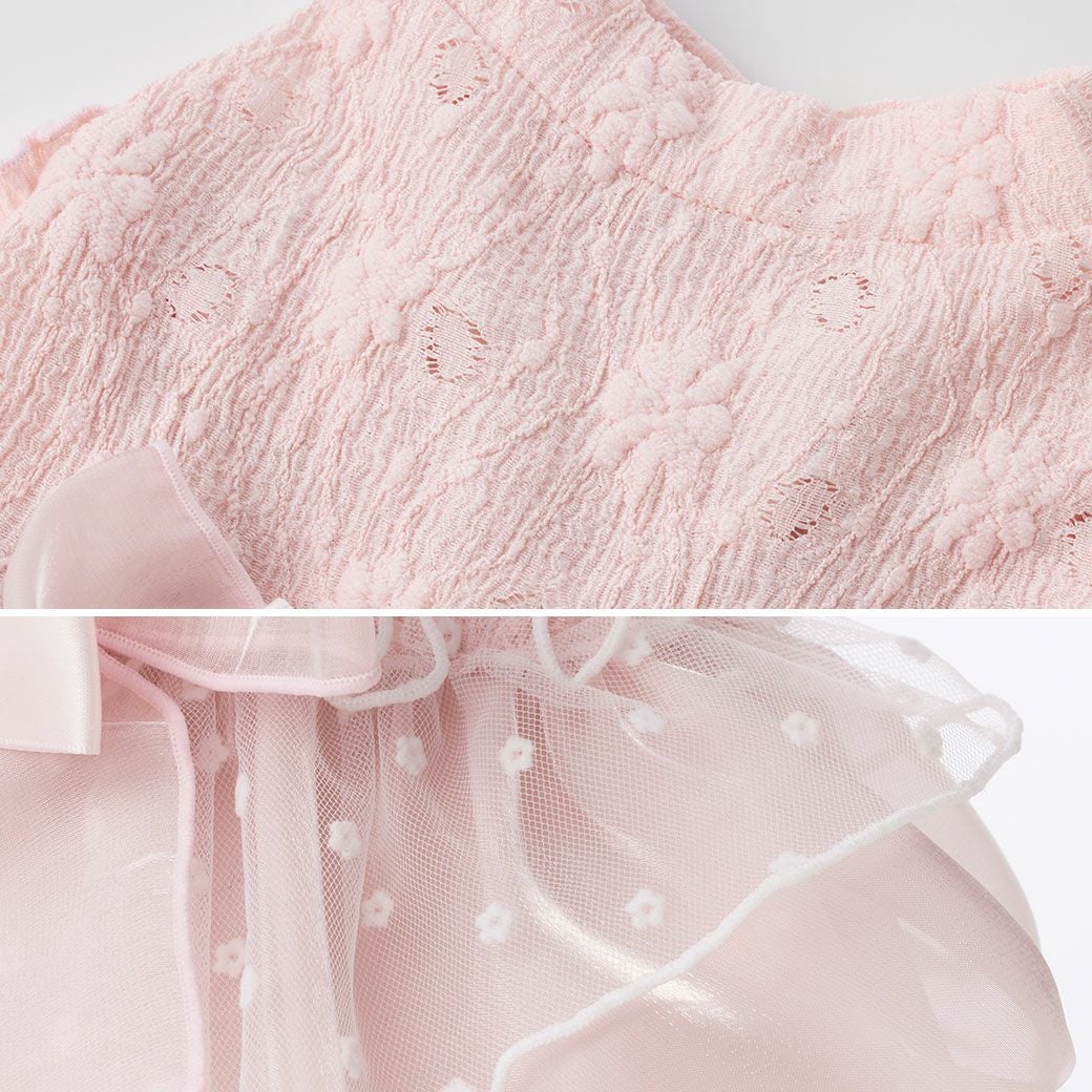 iDogウェディング風レースワンピ