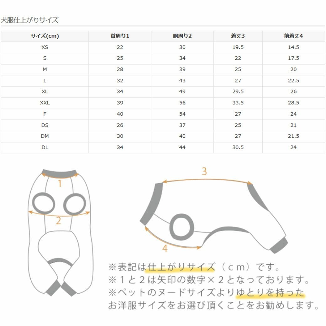 サイズ表