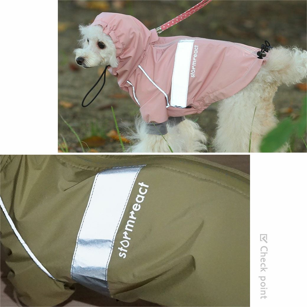 iDog STORM REACT 完全防水後開きレインジャケット-犬猫ペット用品通販