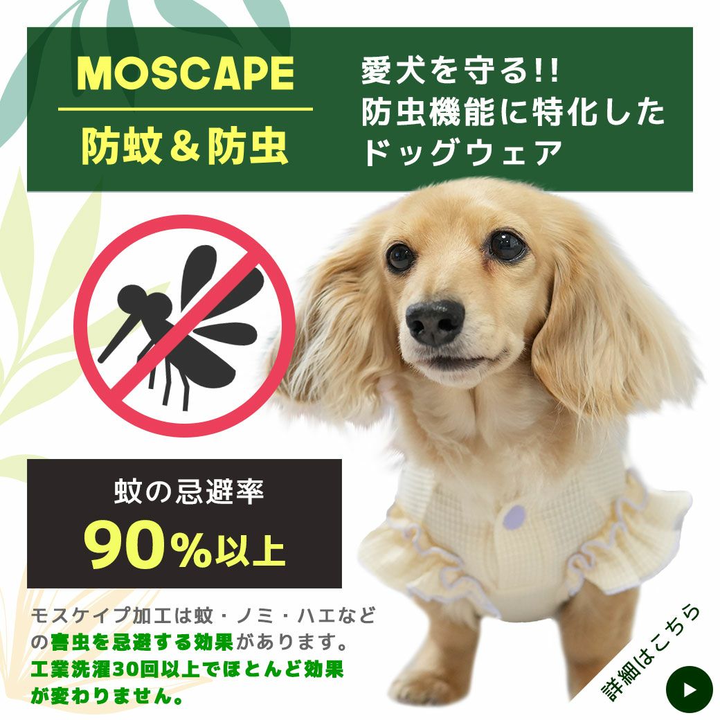 愛犬を守る！防虫機能に特化したmoscape加工のドッグウェア