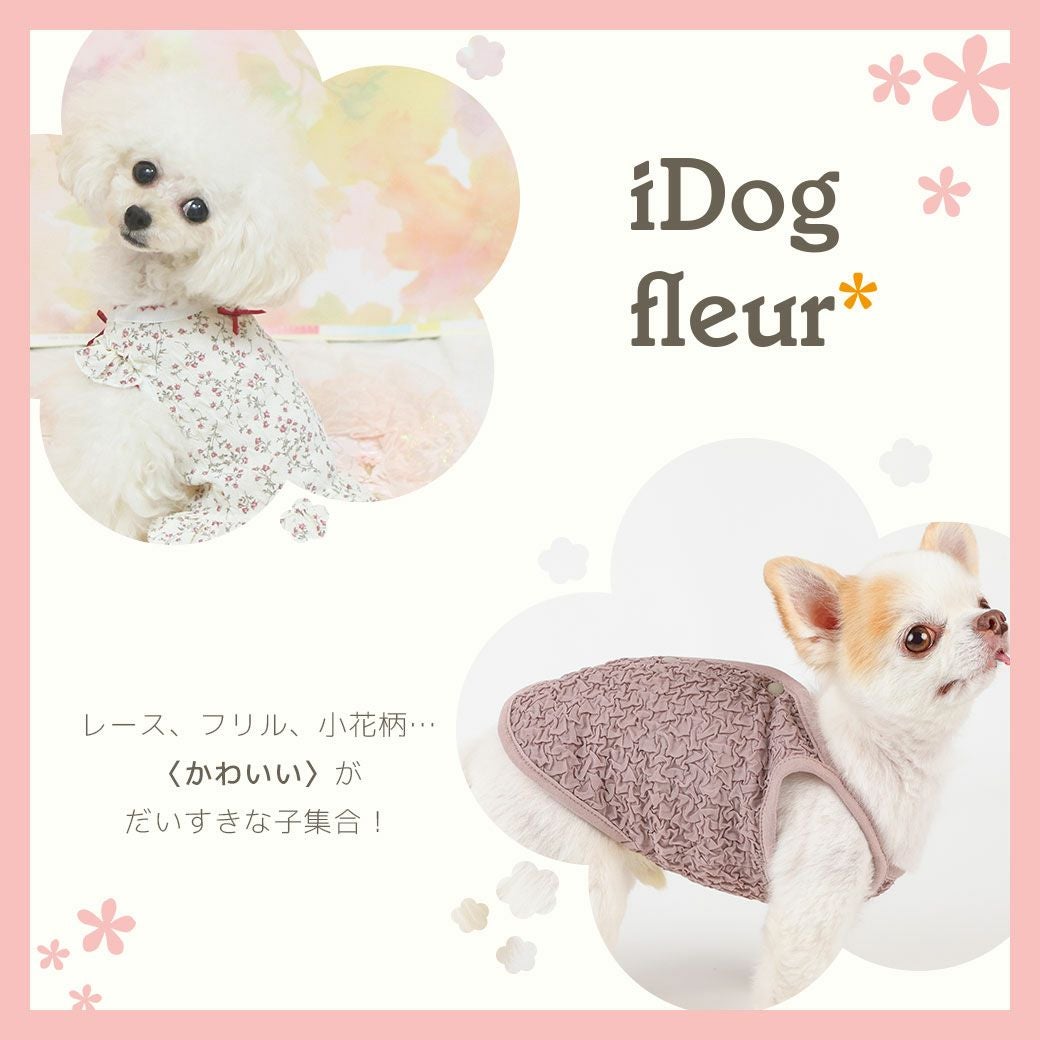 iDog シフォンドットスカートワンピ iDog fleur アイドッグ-犬猫ペット
