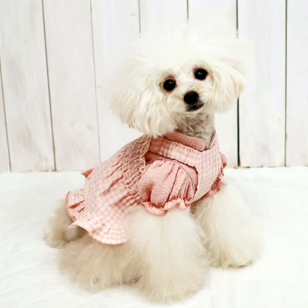 iDog MOSCAPE ギャザーフリルワンピ iDog fleur 防蚊 アイドッグ-犬猫
