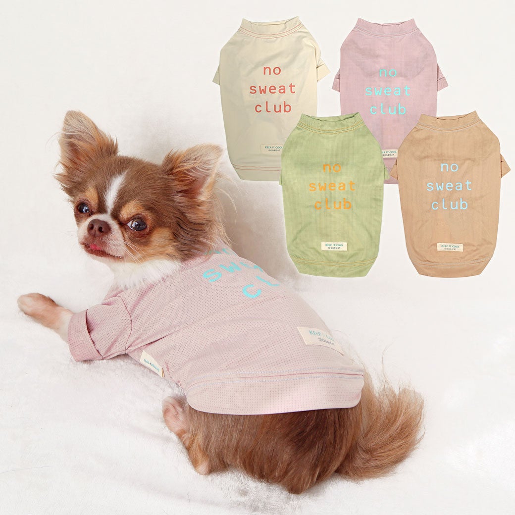 iDog COOL+MOSCAPE ロゴプリントメッシュTシャツ 接触冷感 防蚊 アイ