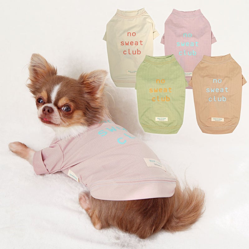 iDog COOL+MOSCAPE ロゴプリントメッシュTシャツ 接触冷感 防蚊 アイ 