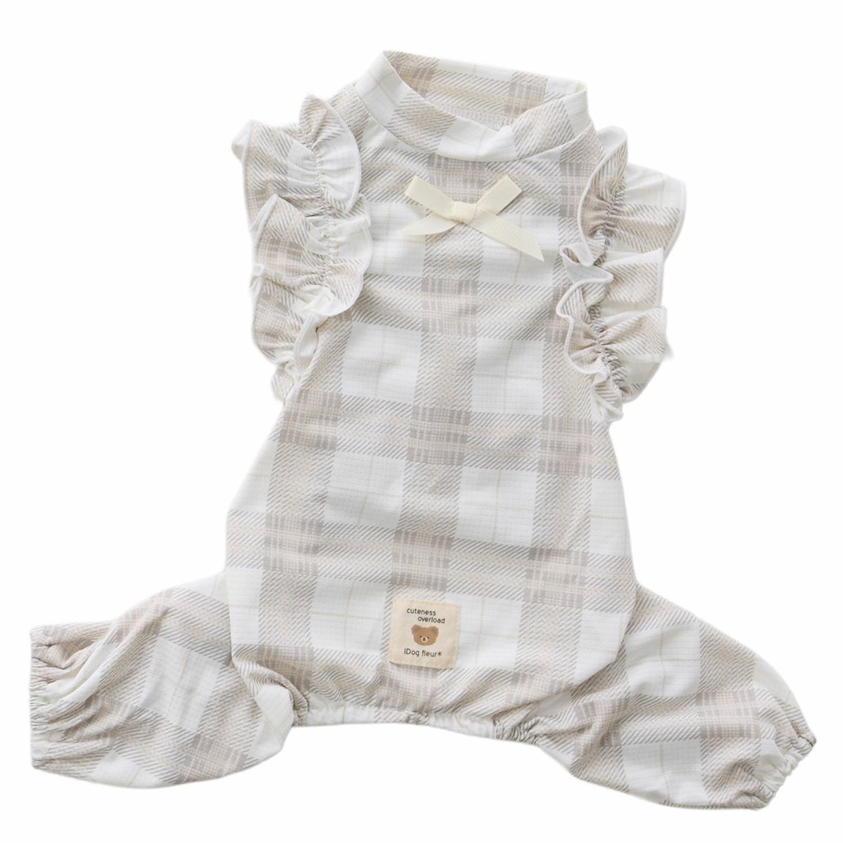 チェックグレージュ