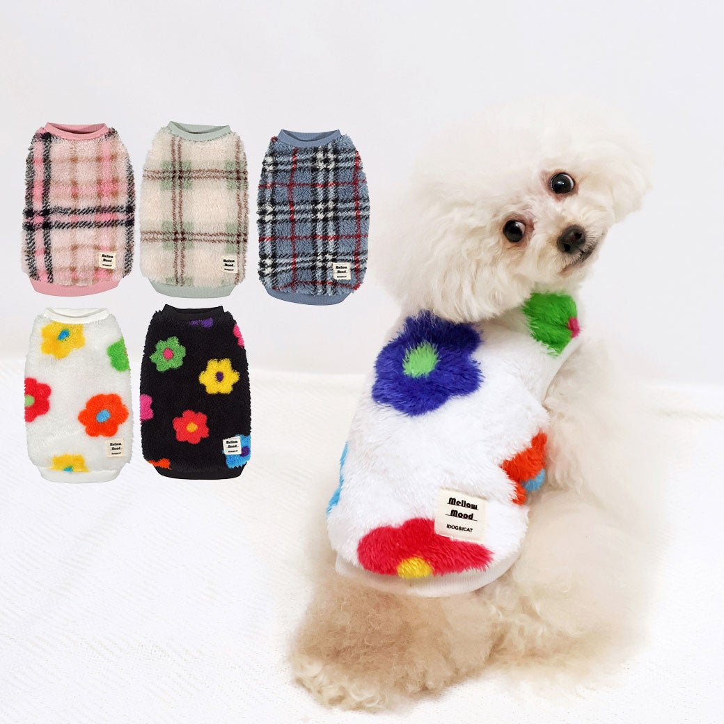 iDog ふわふわパターンタンク アイドッグ-犬猫用品通販 IDOG&ICAT|犬服