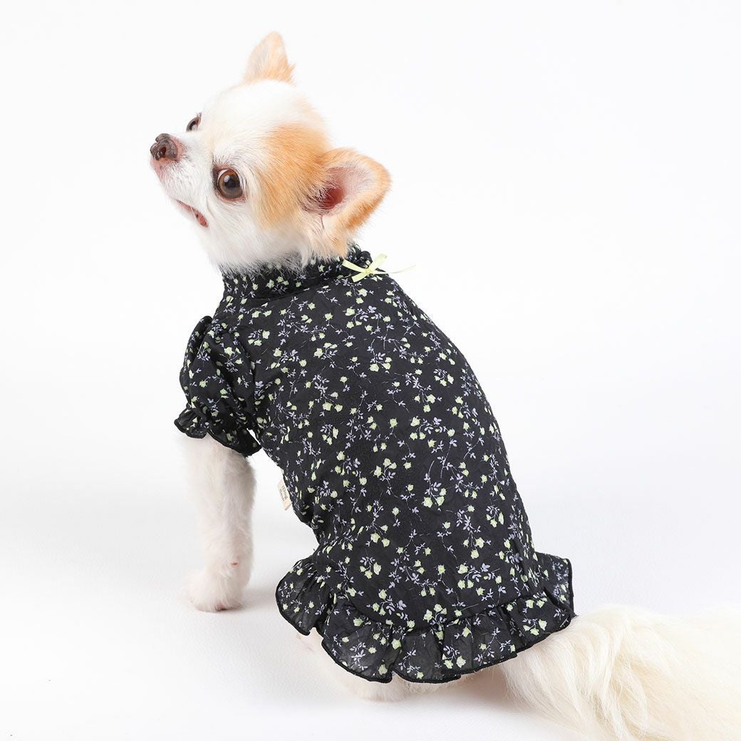 犬服ハンドメイドペット用品♡花柄が可愛い~ブラウス♡S iDog フリルブラウス iDog fleur アイドッグ-犬猫ペット用品通販