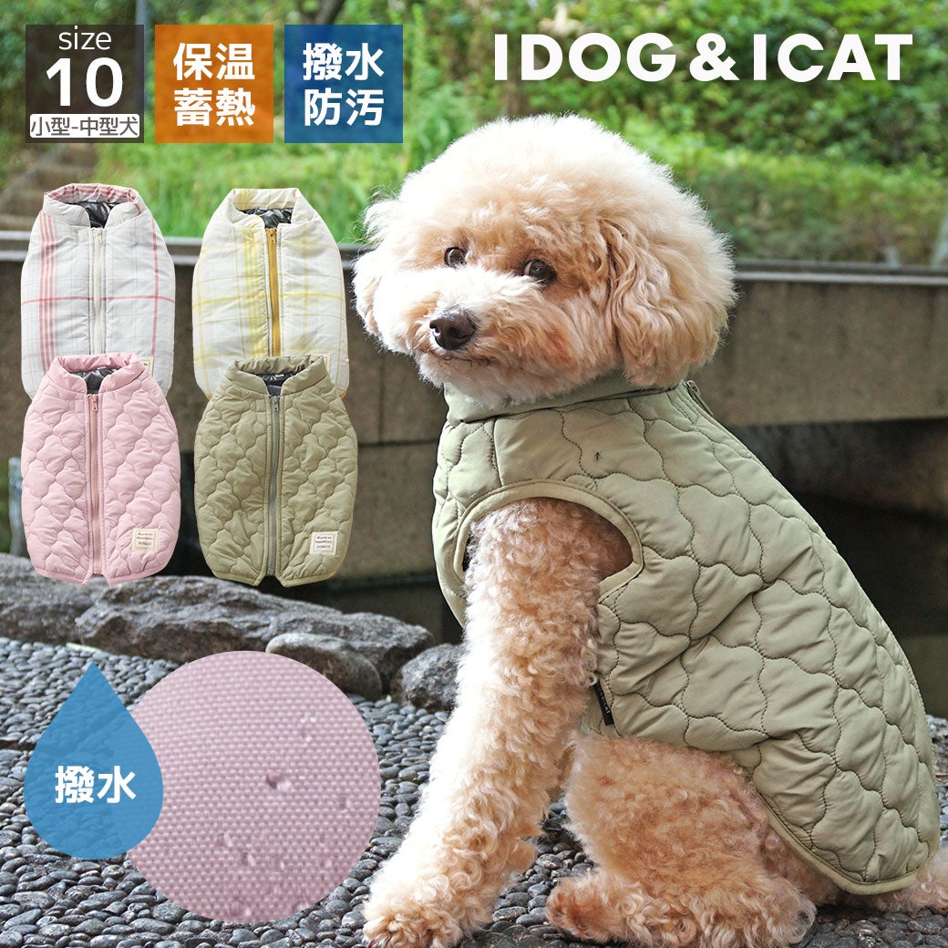 iDog背中開きウォームベスト蓄熱保温撥水防汚WARMREACTSHIELDCOATアイドッグ