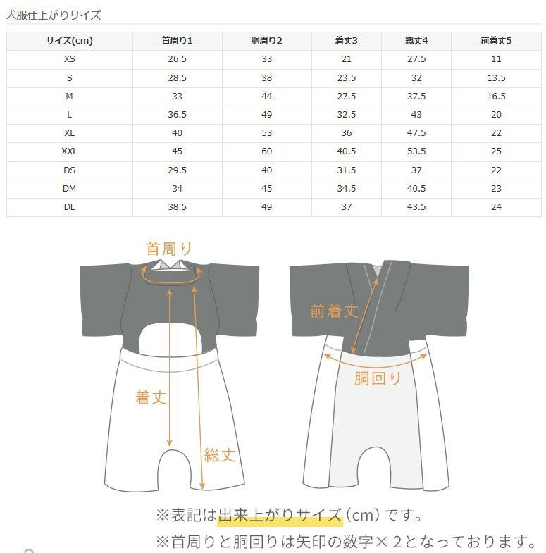 サイズ表