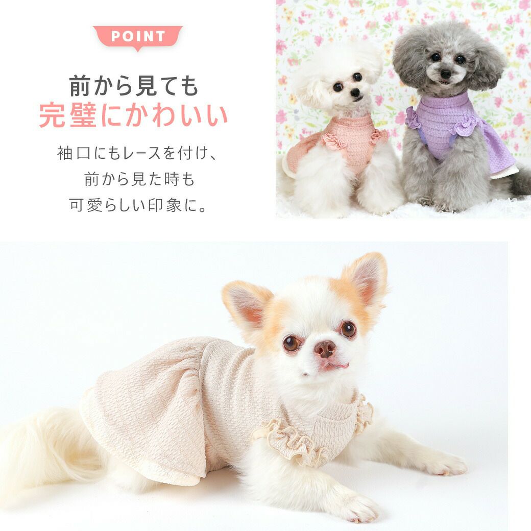 iDog レースフリルワンピ iDog fleur アイドッグ-犬猫用品通販