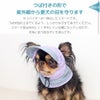 つば付きの形で紫外線から愛犬の目を守ります