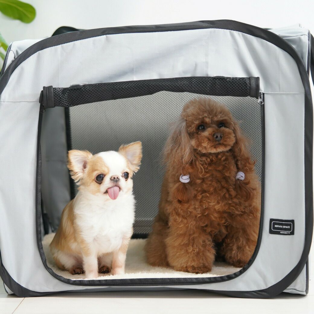 iDog REFUGE SPACE 防水・撥水ソフトケージ・防災用持ち出しバッグ付き