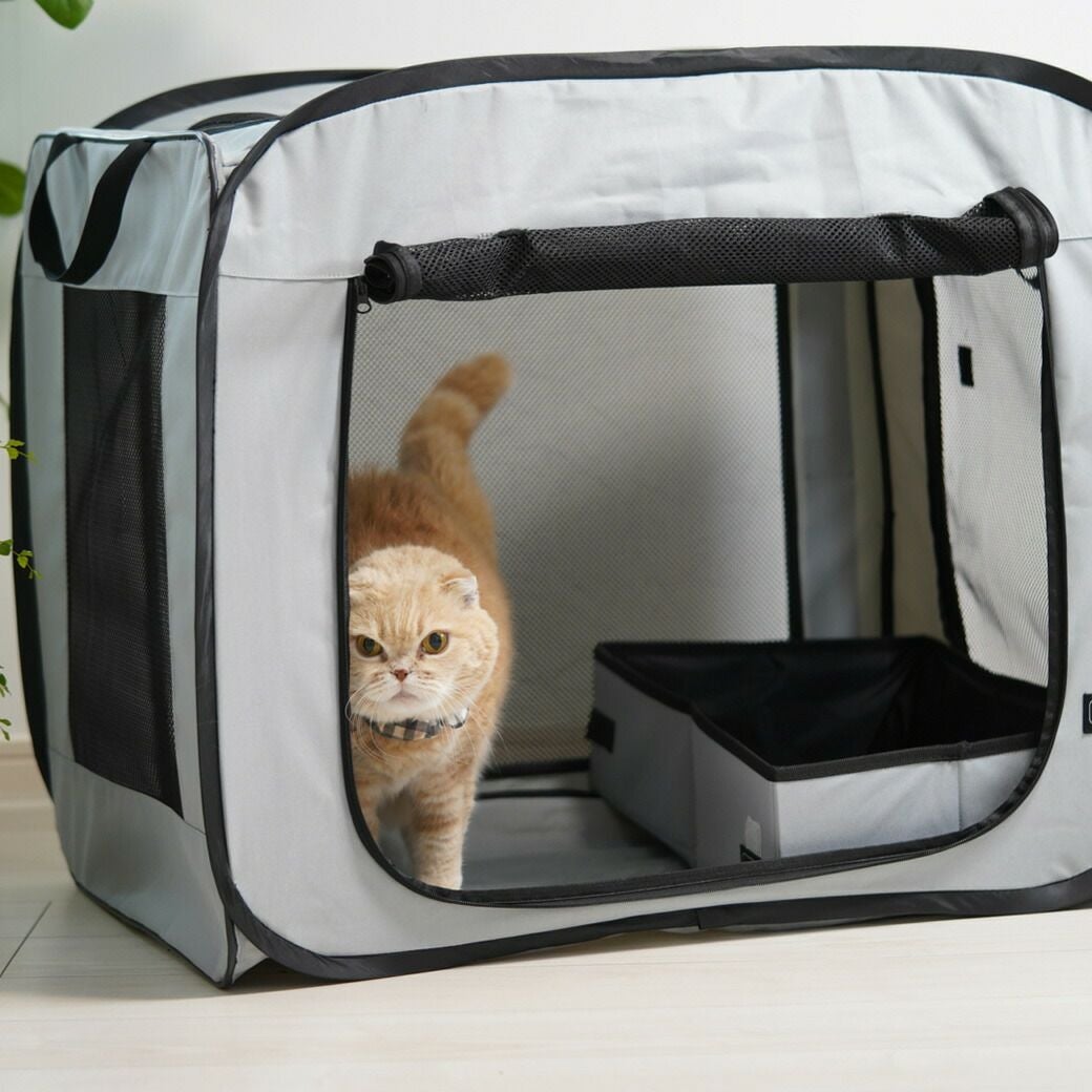 iDog REFUGE SPACE 防水・撥水ソフトケージ防災用持ち出しバッグ付き