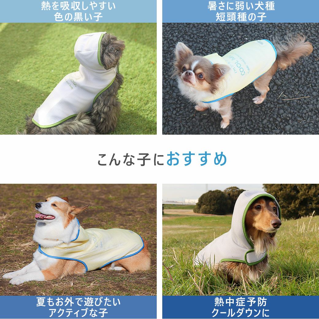 iDog AQUA HOLD ひえひえ冷却中!愛犬用クールポンチョ アイドッグ-犬猫