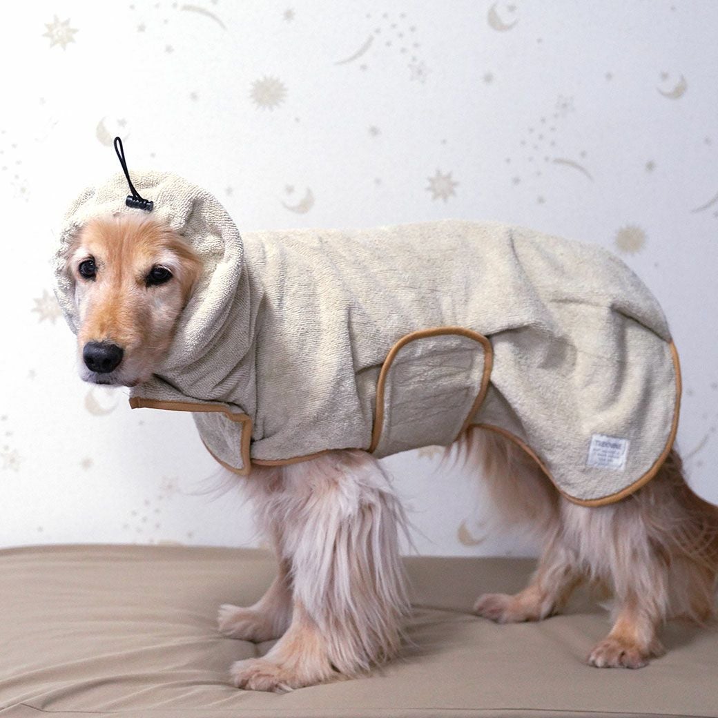 iDog TREKNINE 中大型犬用 マイクロファイバー吸水バスローブ アイ