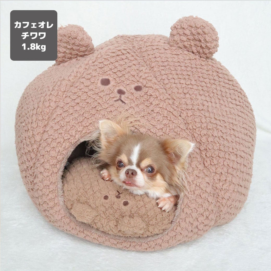 チワワ1.8kg(首18/胴29/丈21cm)の玉青ちゃんはカフェオレを使用