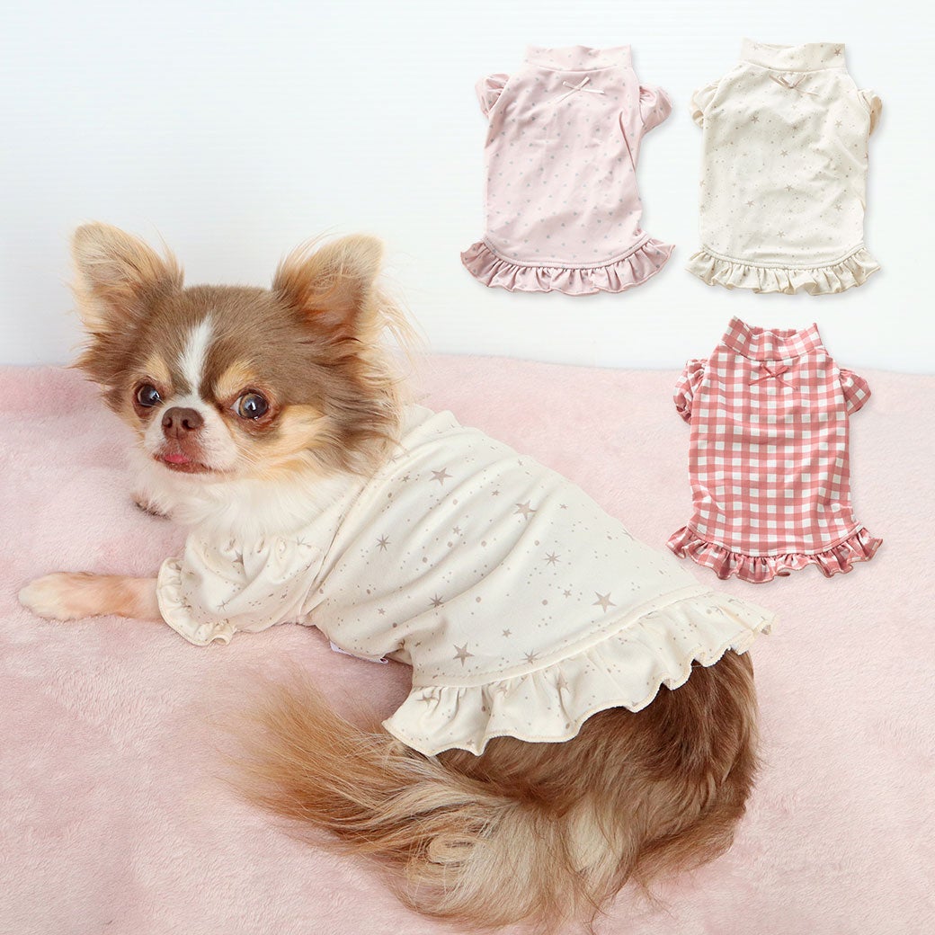 iDog fleur パフスリーブハイネックTシャツ 蓄熱 保温 消臭 抗菌 DANON
