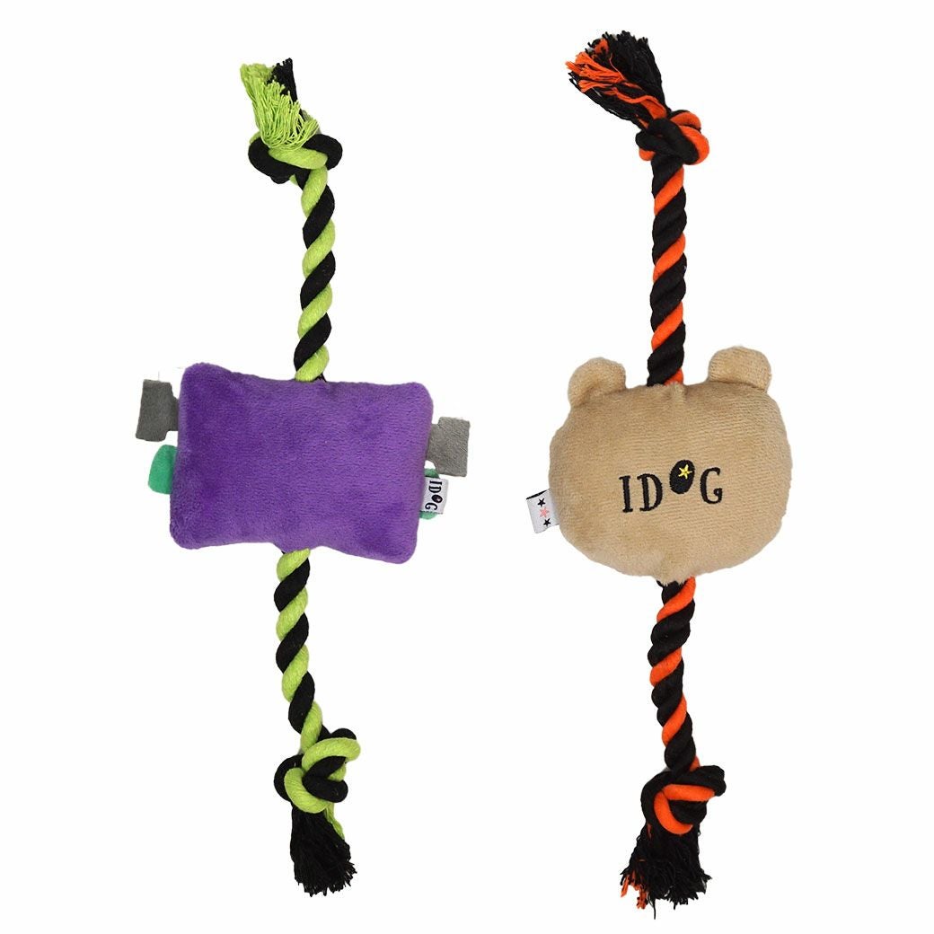 iDog Monster ロープトイ スマイルモンスター 鳴き笛入り アイドッグ