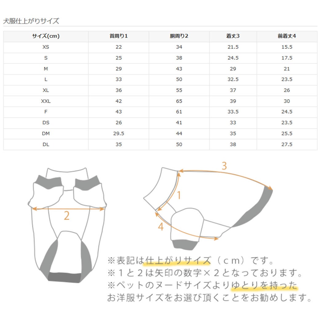 サイズ表